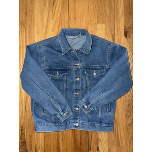 Vintage Bill Blass Women's Medium Wash Denim Jacket - Size M
